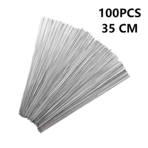 COD 100 pcs Alat Tusuk Tusukan Sate Stainless Tusuk Sate stenlis 33 cm Stainless Cooking BBQ Sticks