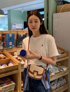 Dootaofcat Korean Style Ins Small Color Block Saddle Bag Womens Crossbody Underarm Bag Casual Lock Buckle Closure Handbag