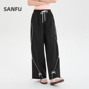 SANFU | Butterfly Pattern Loose Wide Leg Casual Pants Summer