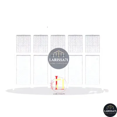 Sketsel Pembatas Ruangan Rotan Sintetis 5 Panel