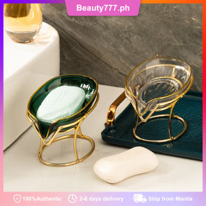 Luxury Nordic Style Soap Holder With Metal Base Easy To Drain Water Soap Dispenser Set