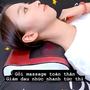 [5 Năm Bảo Hành] Gối massage cổ vai gáy hồng ngoại chính hãng với 20 bi xoay cho cảm giác chân thực như tay người giảm đau mỏi nhanh phù hợp dùng tại nhà văn phòng ô tô