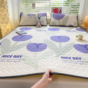 Vỏ Bảo Vệ Nệm Cao Su 3in1 Cảm Giác Mát Mẻ Kèm Vỏ Gối Ga Trải Giường Mùa Hè Bộ 3Ps Tấm Ga Trải Giường