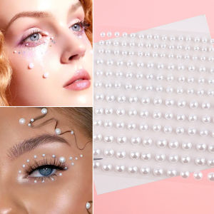 Rhinestone Pearl Eye Stickers Makeup Face Decoration for Festival Party DIY⚡PH deliveryIn stock⚡