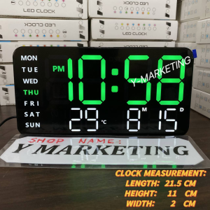 New Design Visible LED Digital Alarm Clock: Wall Hang & Display Stand Adjustable Brightness