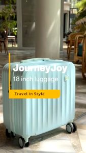 ✨Macaron Color✨18 inch Luggage Ultra Light Cup Holder Charging Port Lightweight Luggage Bag Travel Suitcase Bagasi Koper 旅行箱