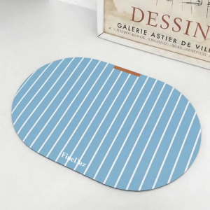 VIKAMA Simple Ins Style Oval Floor Mat Kitchen Sink Draining Mat Bathroom Door Water Absorption Non-Slip Mat Home Decoration