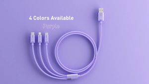 Cáp Sạc Đa Năng Baseus StarSpeed 1-for-3 Fast Charging Data Cable USB to M+L+C 3.5A CAXS