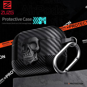 ZUZG for Airpods Pro 2nd/ AirPods 4th Generation Case with Carabiner Keychain Funny 3D Skull Protection Cover Full Body Shockproof with Secure Lock Girls Boys Case for Airpods Pro 2/ 4 Gen