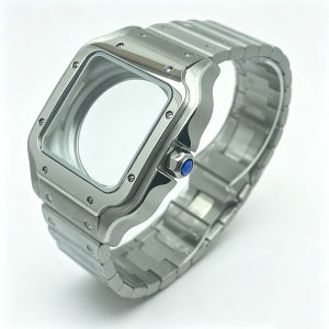 38mm NH35 Square Watch Case 316L Stainless Steel Watch Accessories Modification Parts for NH35 4R35 NH36 4R36 Movements