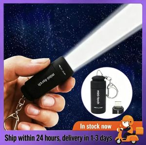 USB Rechargeable LED Multifunctional Strong Light Pocket Keychain Flashlight Waterproof Outdoor Hiking Camping Mini Flashlight