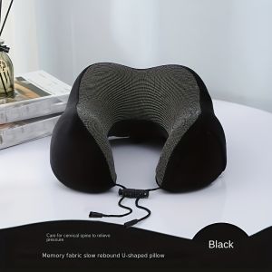 1pc U Shaped Memory Foam Neck Pillows Soft Travel Pillow Massage Neck Pillow Sleeping Airplane Office Pillow Cervical