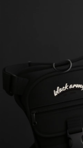 Tas selempang paha pinggang cowok kekinian distro casual trendy hitam model baru pria dewasa