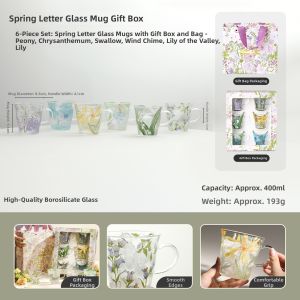 LOTUS BLUE | Birthday & Graduation Gift Glass Cup Set