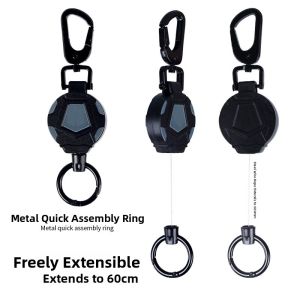DEYIKEY | Quick Release Fishing Lure Drop Rope Metal Strong Outdoor Hiking Stretchable Clip