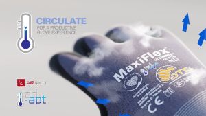 [2 PAIRS] ATG MaxiFlex AD APT 42-874 Safety Gloves Touchscreen Black Grey