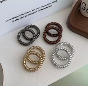 Dây cột tóc lò xo Doudou Chun cột tóc Dây buộc tóc nữ Thun cột tóc cao su xoắn ốc Hàn Quốc PJ029