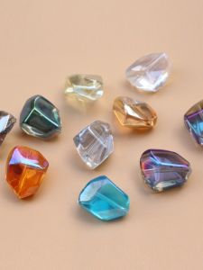 Irradiated Transparent Glass Imitation Crystal Beads for DIY Jewelry Making Earrings Necklaces Bracelets in Unique Shapes