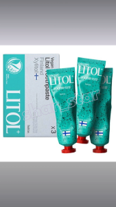 Hetras Premium Vegan Toothpaste High Fluoride 1450ppm Bad Breath Care Ice Mint Flavor Xylitol 3pcs 110g