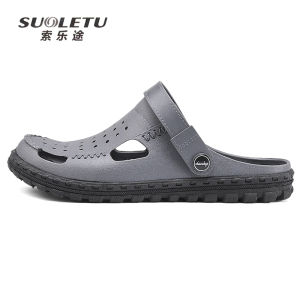 Authentic Rubber Slip-On Mens Casual Sandals Breathable L Latex Slippers Summer Footwear Comfortable Flat Bottom Shoes