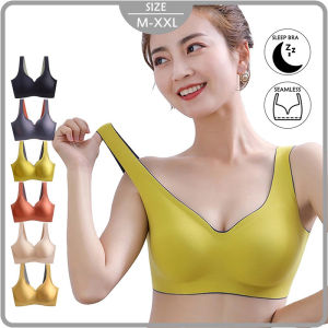 Women Seamless Bra Latex Underwear Bralette Push up Bra Female Comfortable Lingerie Yoga Sports Bra
