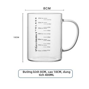Cốc Kính Có Dung Tích Đo Để Pha Chế 400ml