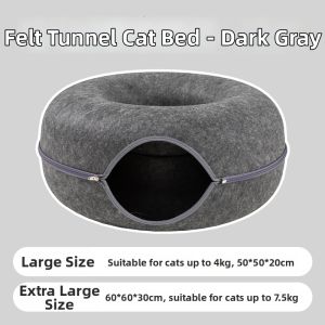 SHENJINGMAO | Four Seasons All-Weather Donut and Tunnel Cat Bed Warm in Winter
