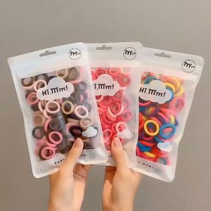 50pcs Hair rope Colorful hair accessories Baby Elastic Rubber Hair Band Cute Ponytail Set Hair Fashion Tie Rubber Set hair rope ponytail hair rope for kids