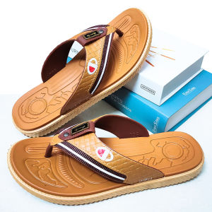 Đế Dày Cao Su Màu Vàng Chống Trơn Trượt Dép Nam Ngoài Trời Dép Nam Ngoài Trời Thoải Mái Giày Đi Biển Mùa Hè Thoải Mái Dành Cho Người Trung Niên Size 45