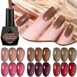 Sơn Móng Tay Gel Visuatia 8ml Chai Đơn Màu Nâu Đỏ Bóng Mượt Xu Hướng Thu Đông Độ Bóng Cao Thời Trang Thiết Kế Nail LED Làm Móng Tại Salon.