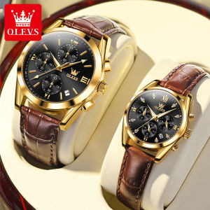OLEVS couple watch original waterproof 2025 luxury multi -function chronograph business fashion imported leisure leisure womens watch/mens watch