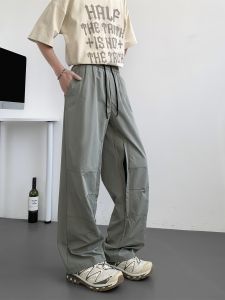 Quần Ống Đứng Nam Mùa Hè Nhanh Khô Phong Cách Đường Phố Cổ Điển Quần Ống Rộng Thể Thao Ngoài Trời Quần Ống Rộng