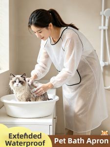 JIEXINYANG | Elegant Waterproof Pet Bathing Apron