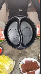 G-Wind 📢 ถูกที่สุด หม้อชาบู 2ช่อง หม้อไฟฟ้า หม้อขนาดใหญ่จุใจถึง 5 ลิตร หม้อสุกี้ เคลือบNon-Stick ทำความสะอาดง่าย ไม่ติดหม้อ LK