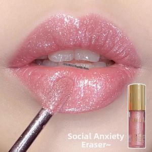 Sparkling Mirror Finish Lip Glaze Womens Pearl Shimmer Transparent Lip Gloss Beauty Decoration High Shine Lip Color by LoShiXiu