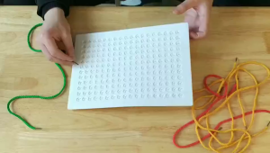 Colorful Threading Board Set Kids Educational Lacing Toy For Fine Motor Skills Development