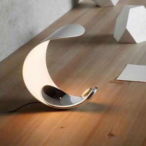 💥Dream Best🔥 Nordic Designer Luceplan Curl Moon Desk Lamp Living Room Bedside Bedroom Art Charging Atmosphere Night Light