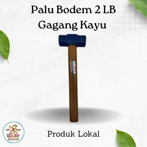 Palu Bodem Godam 2 Lb Besi Cor Gagang Kayu Alat Perkakas Hancur Batu