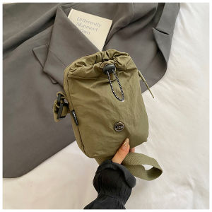 New Fitness Sports Leisure Water Cup Mobile Phone Bag Small Square Drawstring Handbag Single Shoulder Slant Cross Bag