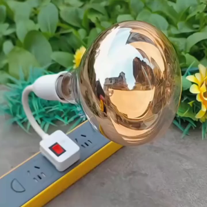 Bóng đèn sưởi 275W dùng cho nhà tắm phòng ngủ có kèm đui đèn và phích cắm có công tắc