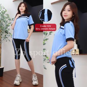 baju senam pendek wanita setelan olahraga zumba yoga aerobick zn sport
