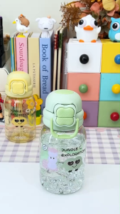 Bình nước học sinh ECOCO 650ml cao cấp Bình hút kèm dây đeo chống tràn nhựa Tritan an toàn sức khỏe E25058