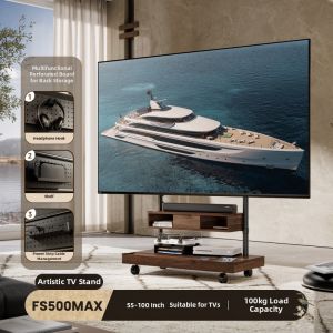 Brateck | Mobile Artistic Floor TV Stand 65-100 Inch