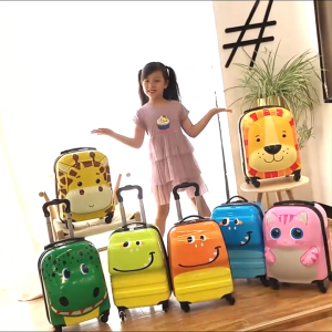 Luggage animal Trolley Case 18 inch children trolley case boys and girls travel bag Luggage Backpack Trolley Rolling