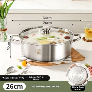 YIYIPAI | Heavy-duty Food-grade 304 Stainless Steel Pot