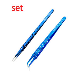 MECHANIC | MECHANIC AAC-14 AAC-15 Precision Tweezers Stainless Steel Non Magnetic 8 Hole Heat Dissipation for Phone PCB IC Repair
