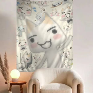 Inoue Toro แมวน่ารัก Hippie แขวนผนัง Tapestries สําหรับห้องนั่งเล่น Home Dorm Decor Art Home Decor