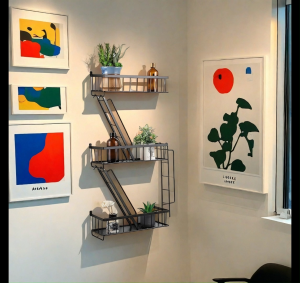 Modern simple wind creative multi-storey stair home bedroom living room decoration iron green plant ornaments shelf