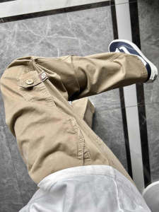 Khaki Logging Cargo Pants American Functional Charging Pants Mens Summer High Street Thin Trendy Exercise Casual Pants