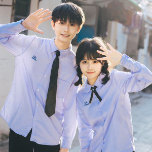 Áo Sơ Mi Nữ Sinh Trung Học Áo Sơ Mi Đồng Phục Sinh Viên Kiểu Thái Phong Cách Jk Áo Sơ Mi Dài Tay Màu Trơn Mùa Hè 2022